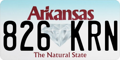 AR license plate 826KRN