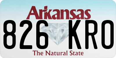 AR license plate 826KRO