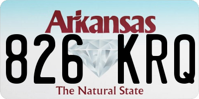 AR license plate 826KRQ
