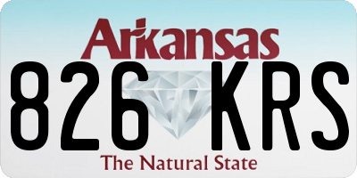 AR license plate 826KRS