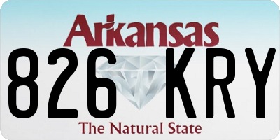 AR license plate 826KRY