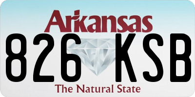 AR license plate 826KSB