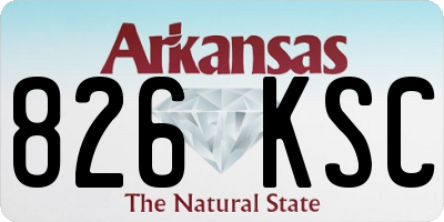 AR license plate 826KSC