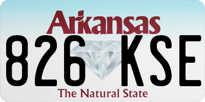 AR license plate 826KSE