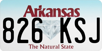 AR license plate 826KSJ