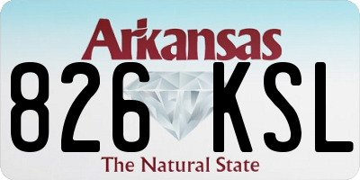 AR license plate 826KSL