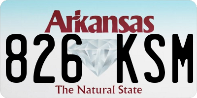 AR license plate 826KSM