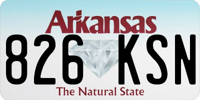 AR license plate 826KSN