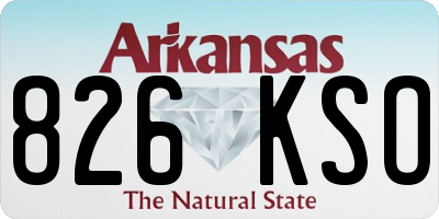 AR license plate 826KSO