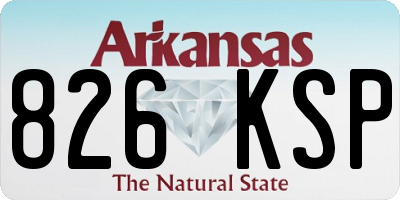 AR license plate 826KSP