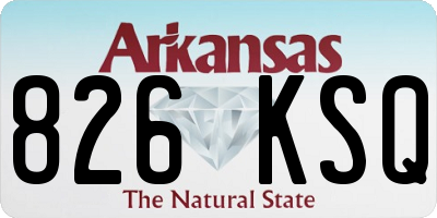 AR license plate 826KSQ