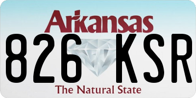 AR license plate 826KSR