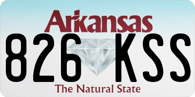 AR license plate 826KSS