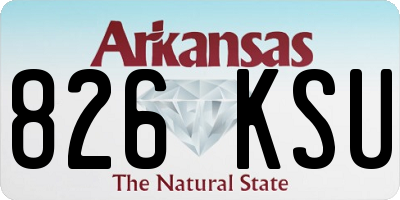 AR license plate 826KSU