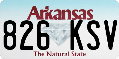 AR license plate 826KSV