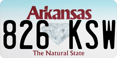 AR license plate 826KSW