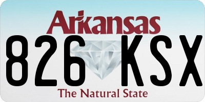 AR license plate 826KSX