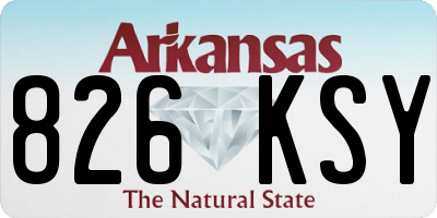 AR license plate 826KSY