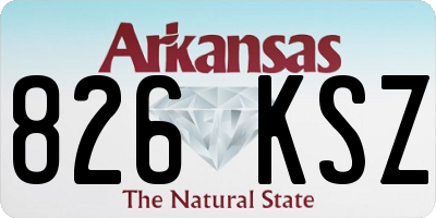 AR license plate 826KSZ