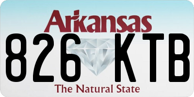 AR license plate 826KTB