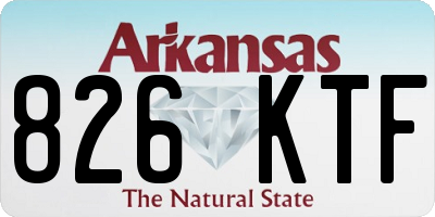 AR license plate 826KTF