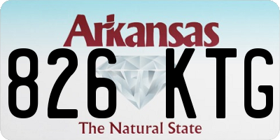 AR license plate 826KTG