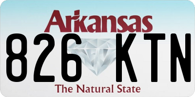 AR license plate 826KTN