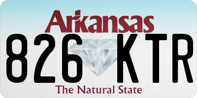 AR license plate 826KTR