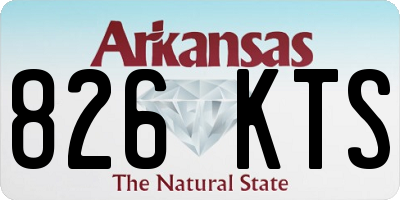 AR license plate 826KTS