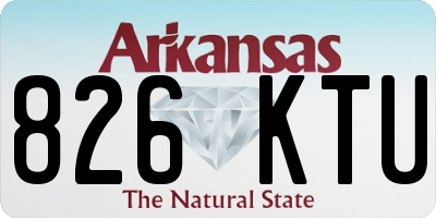 AR license plate 826KTU