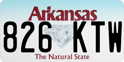 AR license plate 826KTW