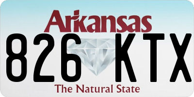 AR license plate 826KTX