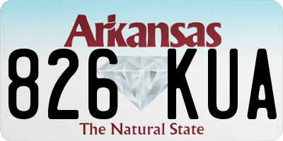 AR license plate 826KUA
