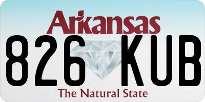 AR license plate 826KUB