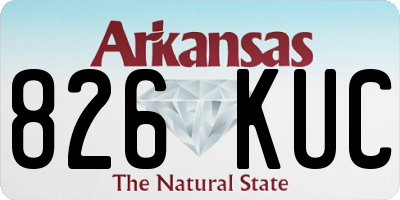 AR license plate 826KUC