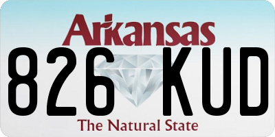 AR license plate 826KUD