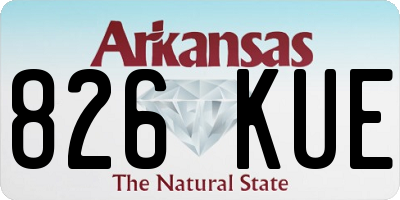 AR license plate 826KUE