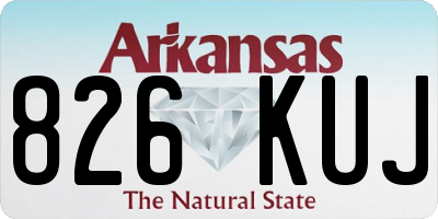 AR license plate 826KUJ