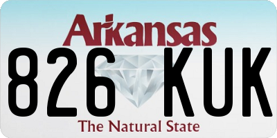 AR license plate 826KUK