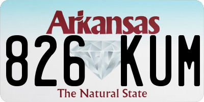 AR license plate 826KUM