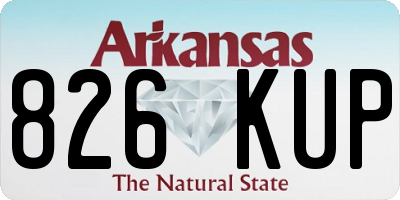 AR license plate 826KUP