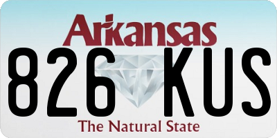 AR license plate 826KUS