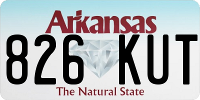 AR license plate 826KUT