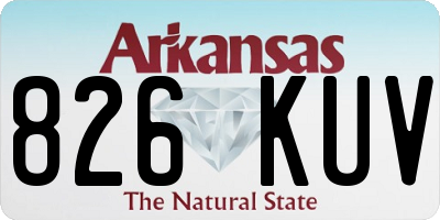 AR license plate 826KUV
