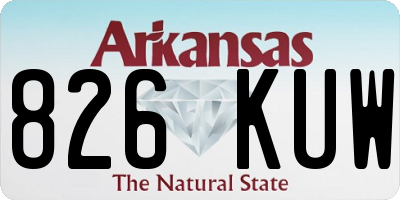 AR license plate 826KUW