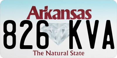 AR license plate 826KVA