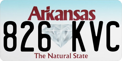 AR license plate 826KVC