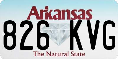 AR license plate 826KVG