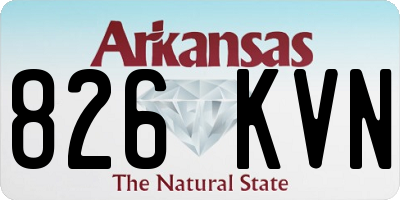 AR license plate 826KVN