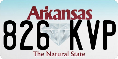 AR license plate 826KVP